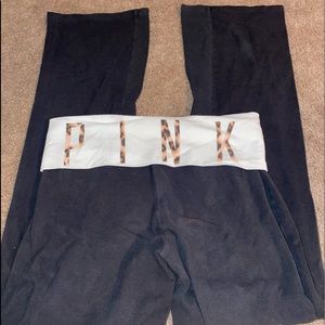 PINK Medium Black Bootcut Yoga Pants
